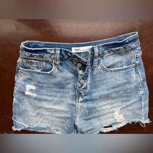YMI Women's Ripped Jean Shorts - Classic Blue